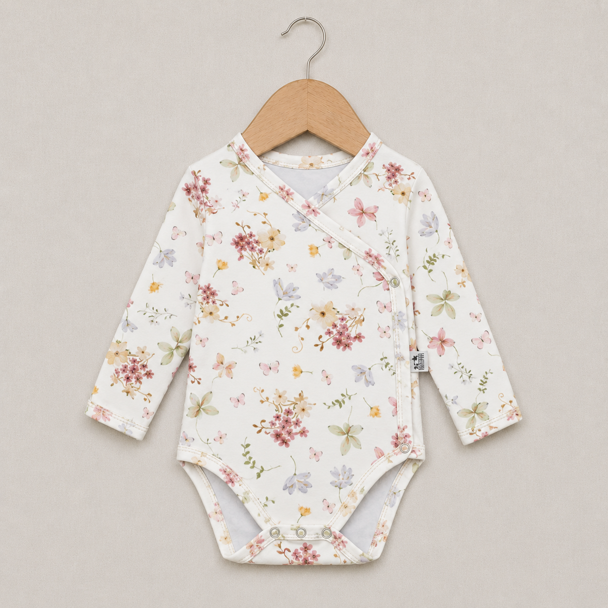 Body Kimono Recém-Nascido à 3 Meses - Cotton Adapt | Flores do Campo