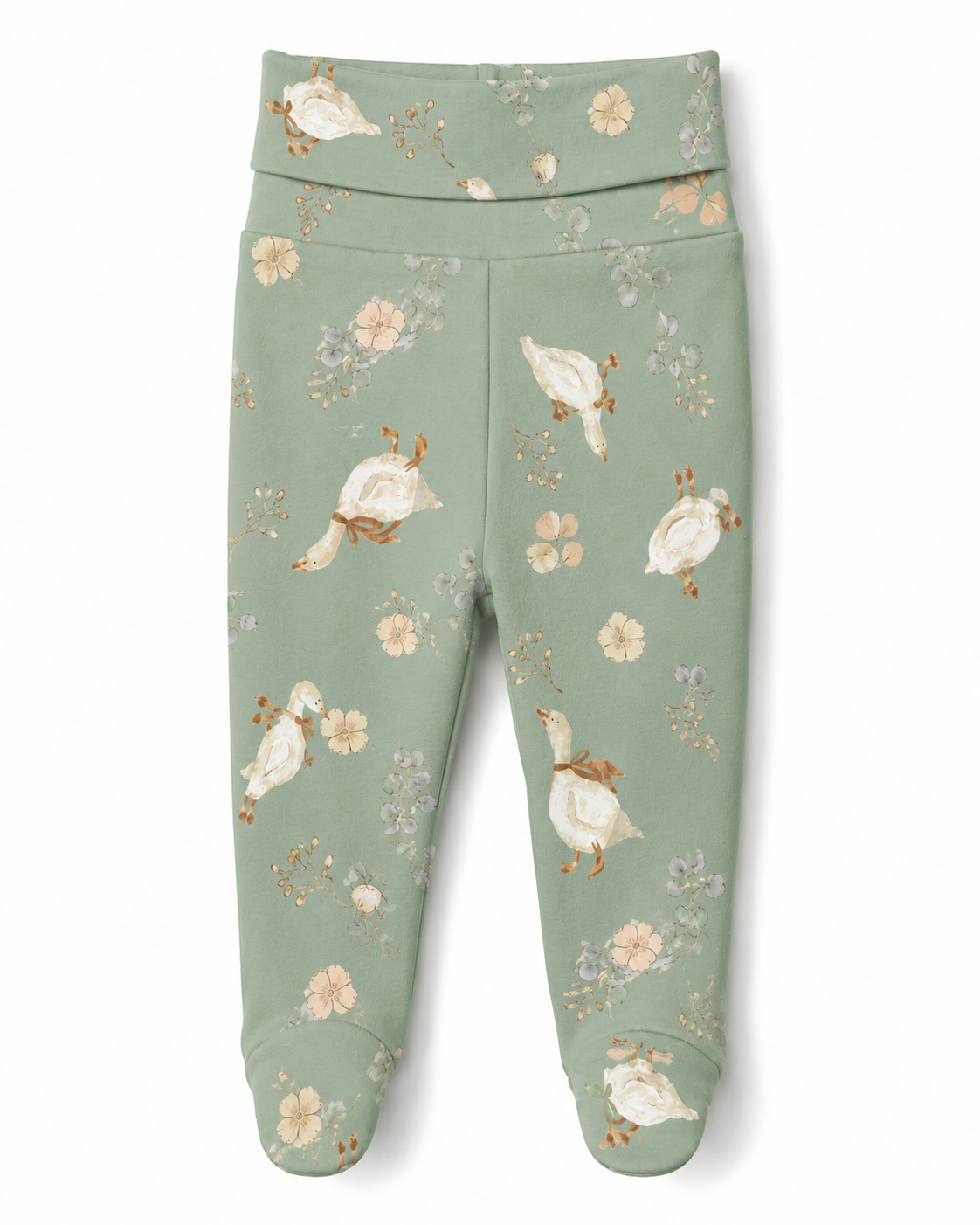 Calça Recém-Nascido à 3 meses com Pezinho – Cotton Adapt | Gansinhos