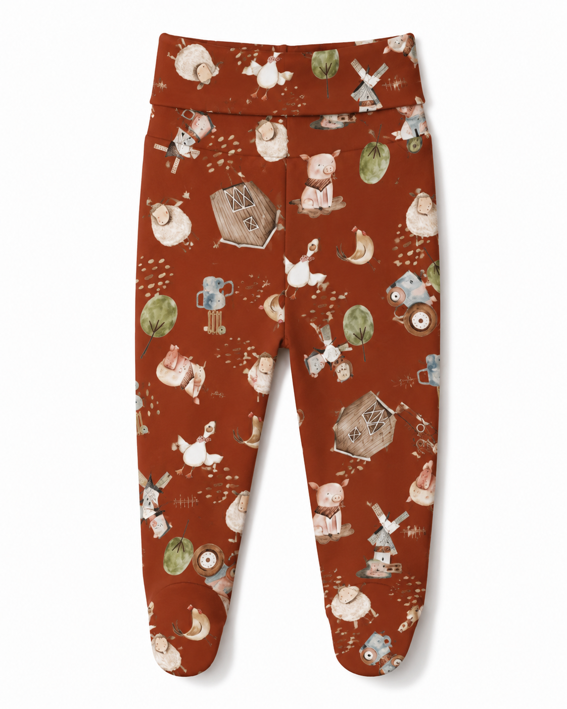 Calça Recém-Nascido à 3 meses com Pezinho – Cotton Adapt | Fazendinha Encantada