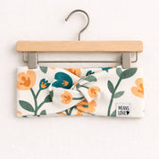 Faixinha de Cabelo - Algodão Premium | Floral Vintage Tons de Verde