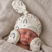 Kit Touca e Luvinha Recém-Nascido – Cotton Adapt | Baby Rainbow