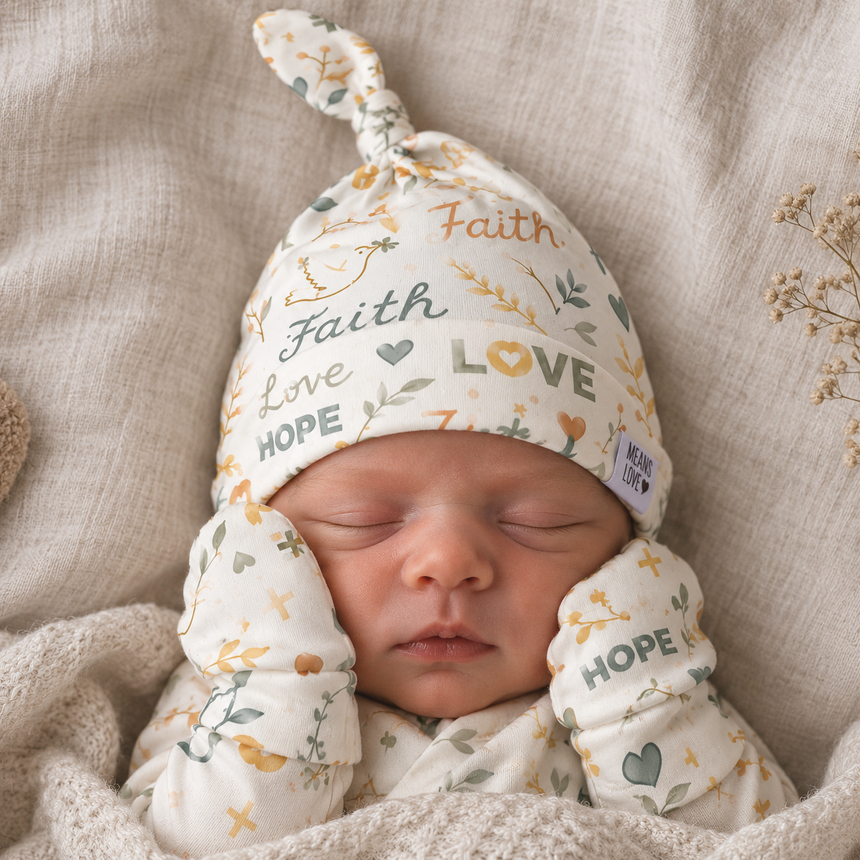 Saída Maternidade Recém-Nascido 4 Peças - Cotton Adapt | Blessed