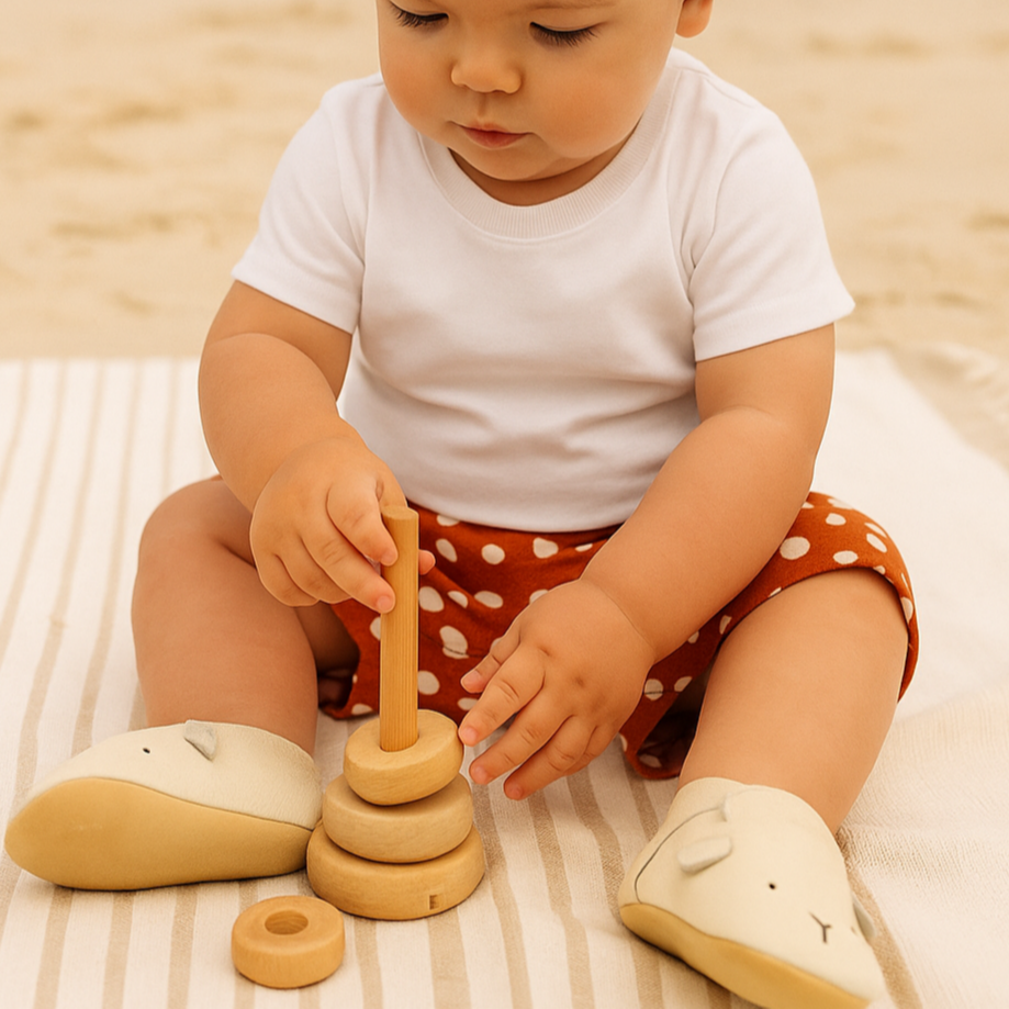 Infantil Menino – Algodão Premium Estampa Exclusiva | Caramelo Poá