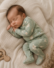 Kit Body Kimono + Calça com Pezinho Recém-Nascido a 3 Meses - Cotton Adapt | Gansinhos