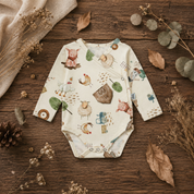 Kit Body Kimono + Calça com Pezinho Recém-Nascido a 3 Meses - Cotton Adapt | Fazendinha