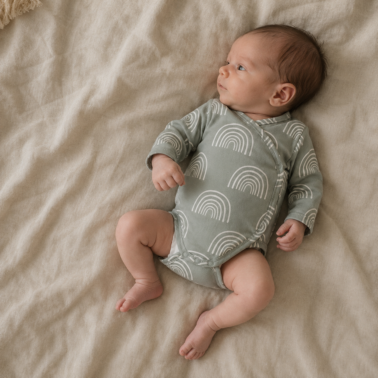 Body Kimono Recém-Nascido à 3 Meses - Cotton Adapt | Nordic Rainbow