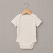 Body Manga Curta - Algodão Premium | Branco Puro