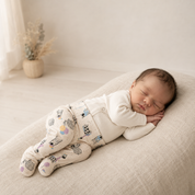 Kit: Body Kimono + Calça e Touca Orelhinha – Recém-Nascido à 3 Meses | 100% algodão - Off Whitee Winter