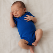 Body Manga Curta - Algodão Stretch | Azul Royal