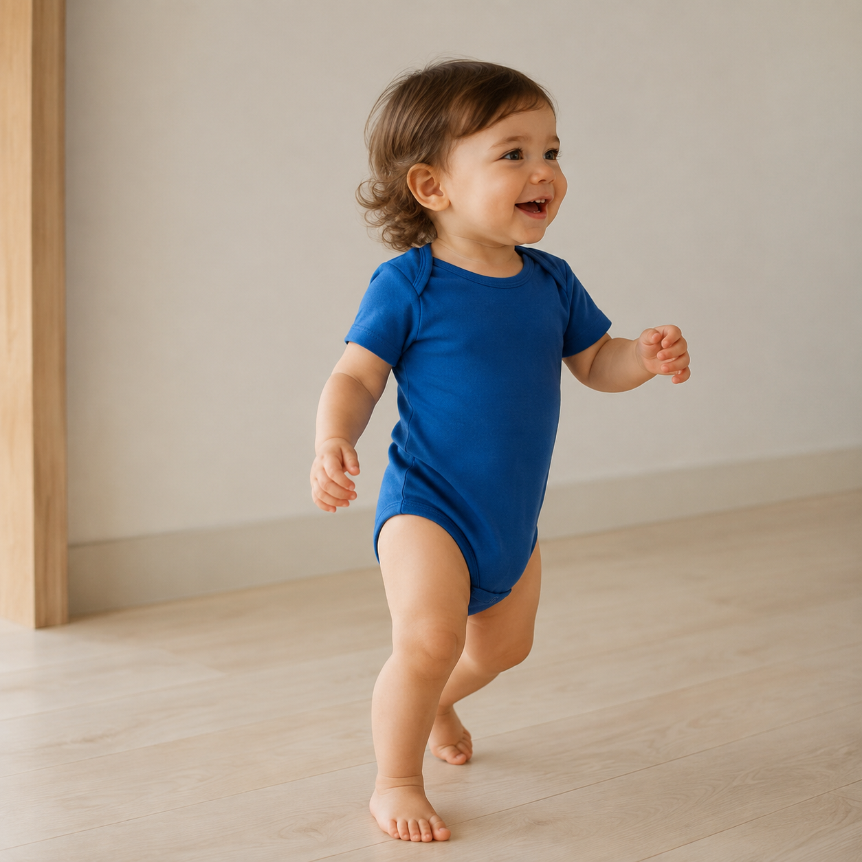 Body Manga Curta - Algodão Stretch | Azul Royal