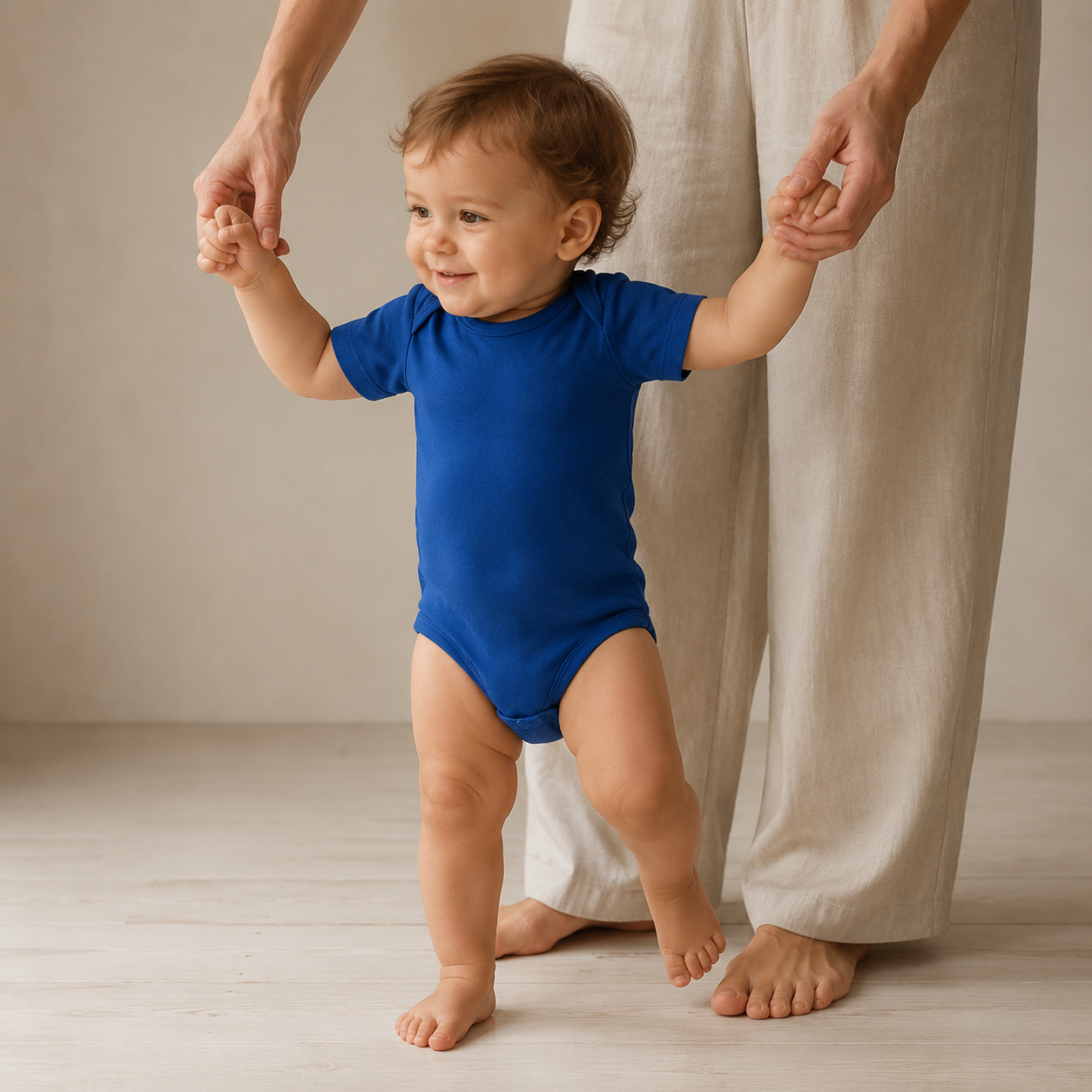 Body Manga Curta - Algodão Stretch | Azul Royal