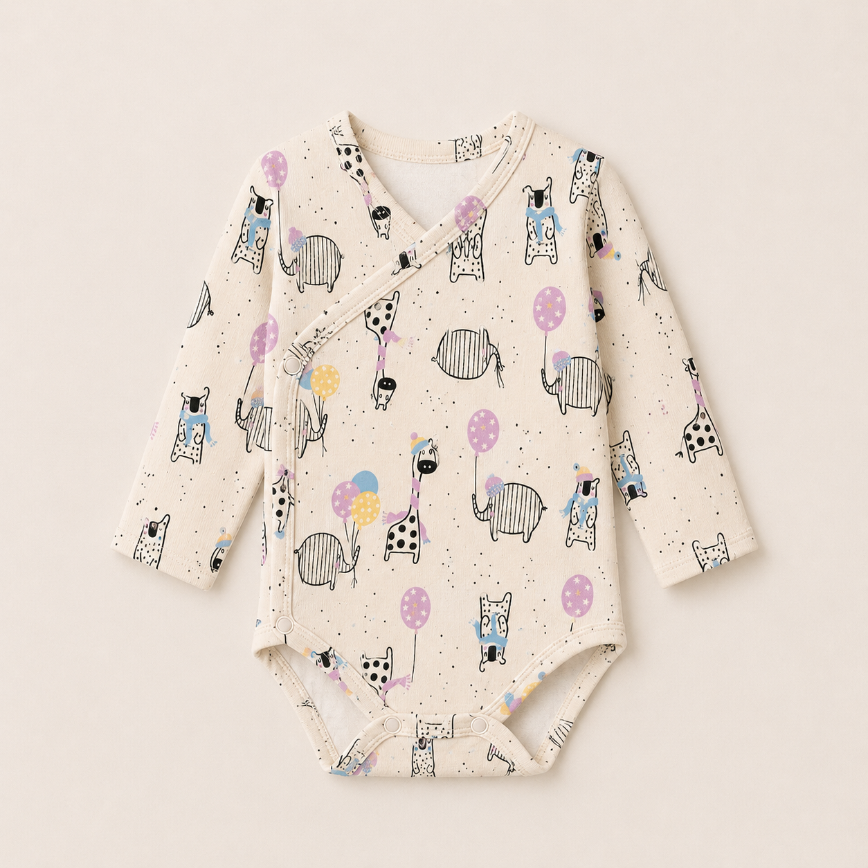 Kit: Body Kimono + Calça de Pezinho - Recém-Nascido à 3 Meses - Malha Algodão | Winter