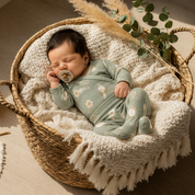 Kit Body Kimono + Calça com Pezinho Recém-Nascido a 3 Meses - Cotton Adapt | Gansinhos