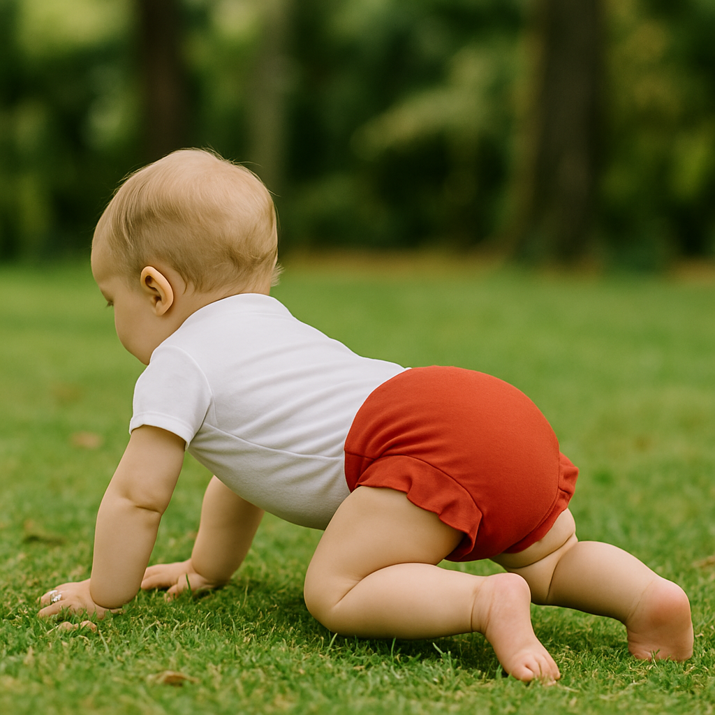 Short Bebê e Infantil Plissado Menina – Malha Algodão Liso| Cor Tomate