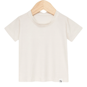 Camiseta Bebê/Infantil Manga Curta Unissex – Malha Algodão Lisa | Off White