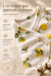 Body Kimono Recém-Nascido à 3 Meses - Cotton Adapt | Lemons