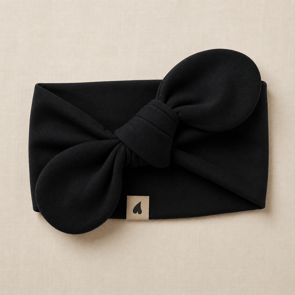 Laço de Cabelo Regulável - Algodão Stretch | Preto