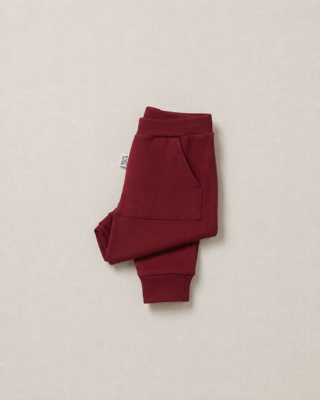 Calça Bolsão Canguru - Algodão Stretch | Merlot