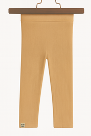 Legging Bebê e Infantil Menina – Canelado Algodão Premium Liso | Marrom Claro