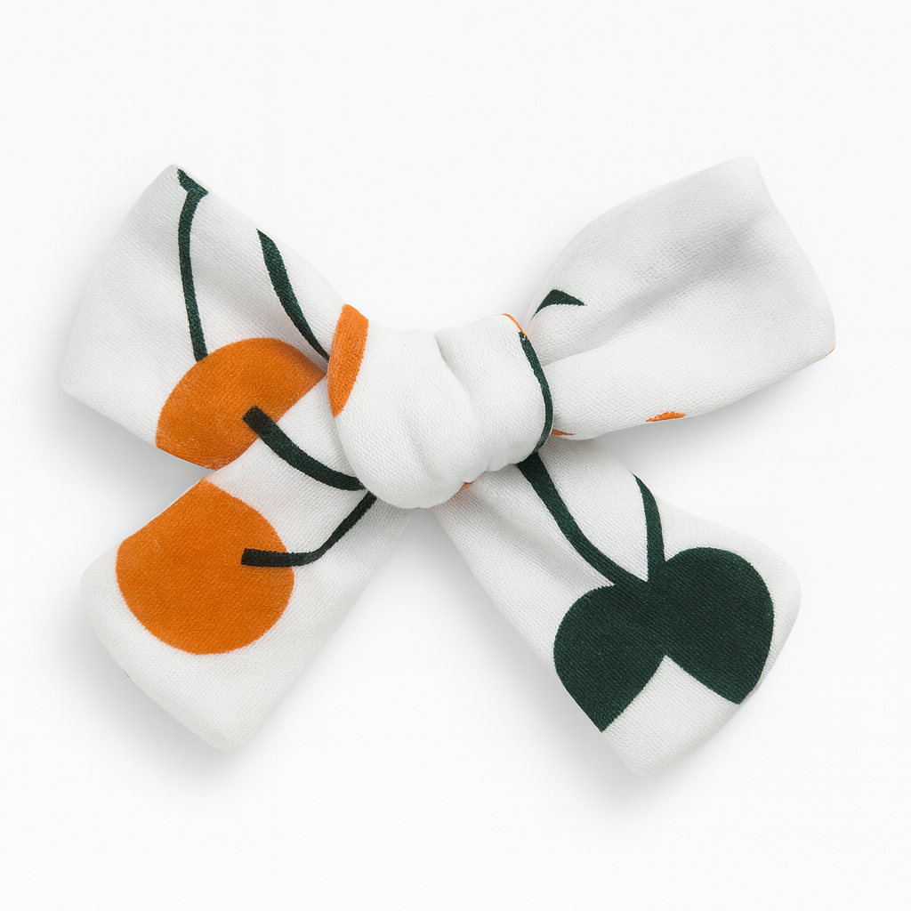 Presilha de Cabelo Infantil - Algodão Premium Estampa Exclusiva | Cerejinhas