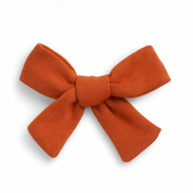 Presilha de Cabelo Infantil - Algodão Premium Liso | Laranja Queimado