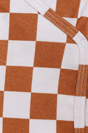 Kit Recém-Nascido – Calça com Pezinho + Body Kimono Unissex - Algodão Estapado | Plaid