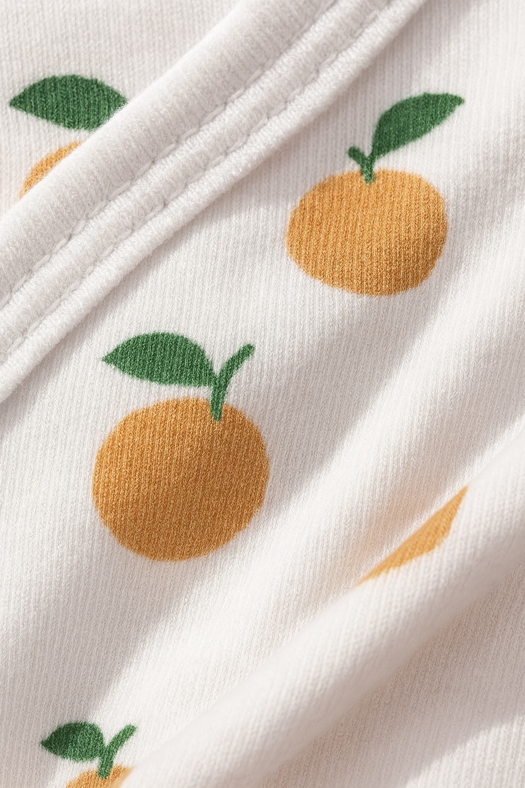 Kit: Body Kimono Recém-Nascido à 3 Meses + Calça de Pezinho Recém-Nascido à 3 Meses - Algodão Premium Estampa Exclusiva | Mini Laranjinhas Bojo