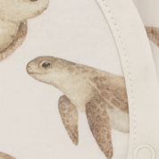 Body Kimono Bebê Recém-Nascido à 3 Meses Unissex - Algodão Premium Estampa Exclusiva | Tartarugas Aquareladas