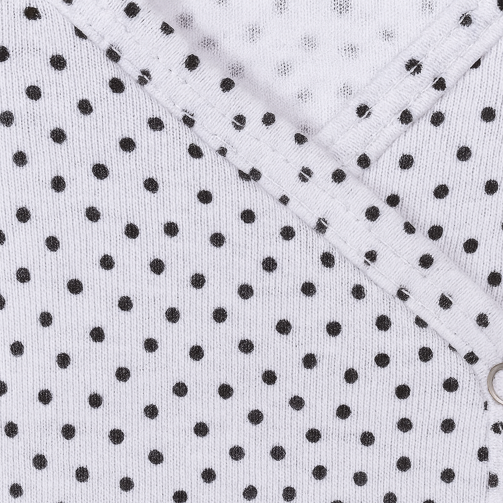 Kit: Body Kimono Recém-Nascido à 3 Meses + Calça de Pezinho Recém-Nascido à 3 Meses - Malha Algodão Estampada | Dots