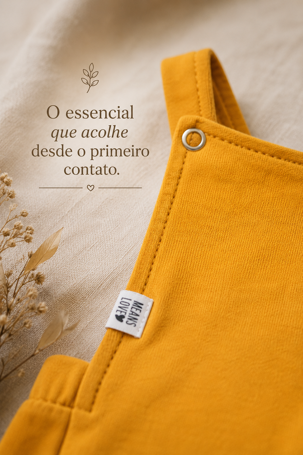 Jardineira Romper - Algodão Premium | Amarelo