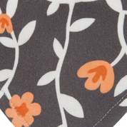Bandana Babador Bebê Unissex – Algodão Premium Estampa Exclusiva | Floral Fundo Cinza Vintage