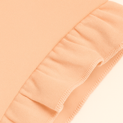 Short Bebê e Infantil Plissado Menina – Malha Stretch Liso | Salmão Bebê