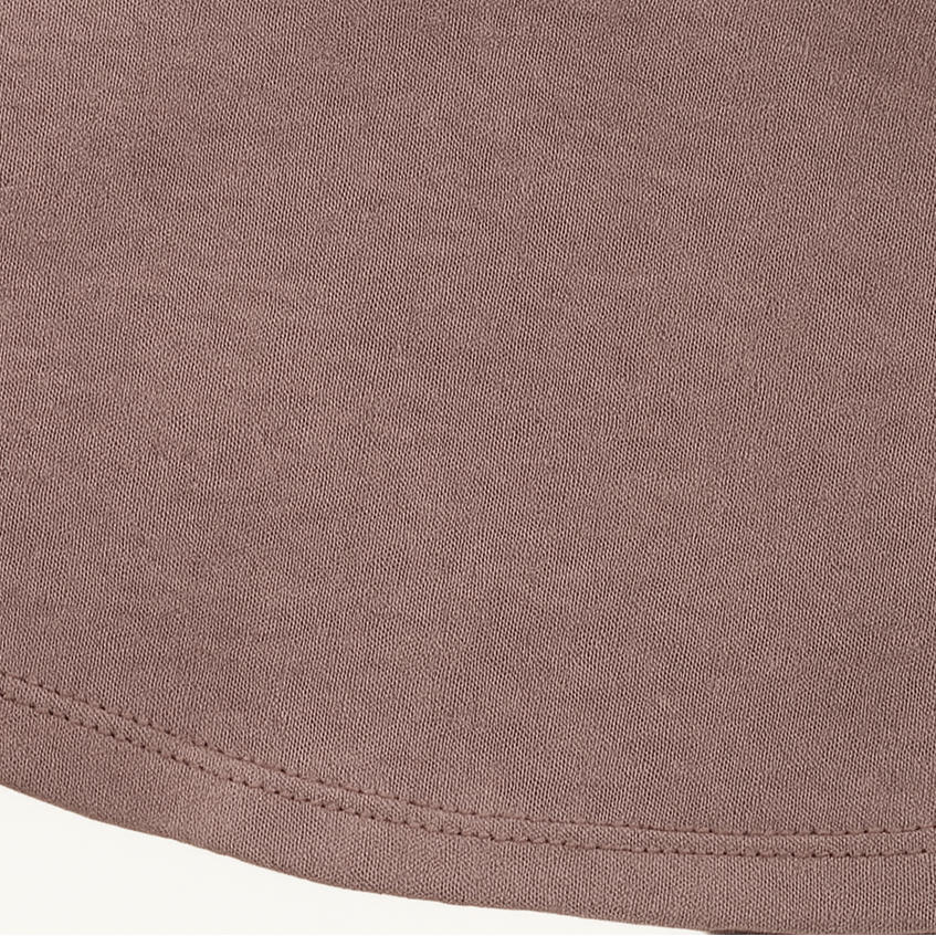 Saia com Short Infantil Menina – Algodão Premium Liso | Caqui