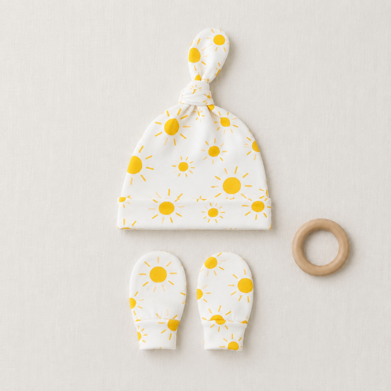 Kit Touca e Luvinha Recém-Nascido – Cotton Adapt | Little Sunshine