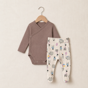 Kit Body Kimono + Calça com Pezinho – Recém-Nascido à 3 Meses | 100% algodão - Havana e Winter