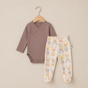 Kit Body Kimono + Calça com Pezinho – Recém-Nascido à 3 Meses | 100% algodão - Havana e Angela Doll