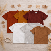 Kit 6 Camisetas Manga Curta Unissex - Premium Liso - Cores Neutras