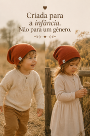 Touca Beanie Dobrável - Algodão Canelado | Ferrugem