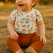 Legging Bebê e Infantil Menina – Canelado Algodão Premium Liso | Ferrugem