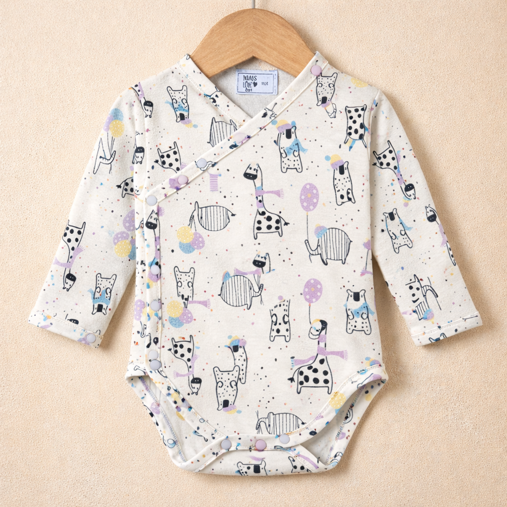 Kit: Body Kimono + Calça de Pezinho - Recém-Nascido à 3 Meses - Malha Algodão | Winter