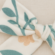 Par de Presilhas de Cabelo Infantil - Cotton Premium Estampa Exclusiva | Floral Vintage Tons de Azul