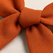 Par de Presilhas de Cabelo Infantil - Algodão Premium Liso | Laranja Queimado