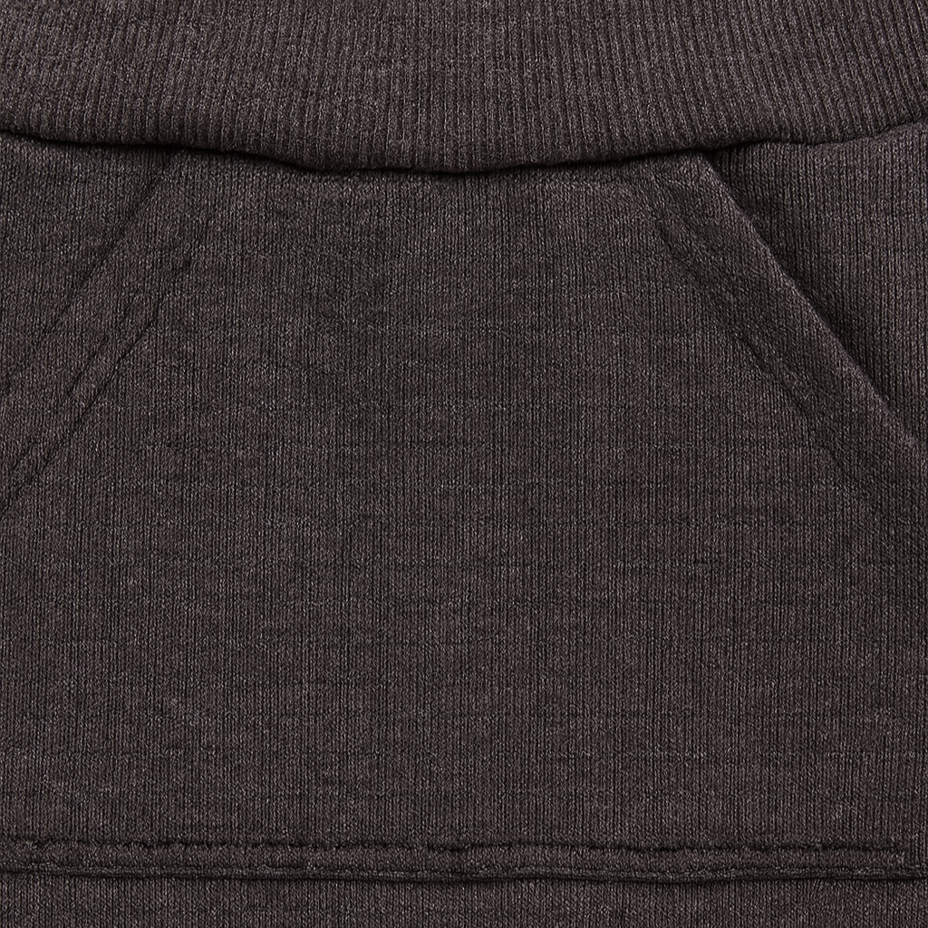 Calça Bebê e Infantil Bolsão Canguru Unissex – Canelado Premium Liso | Cinza Chumbo Mescla