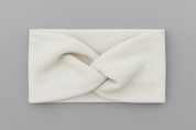 Faixinha de Cabelo Bebê - Algodão Premium Stretch Liso | Off White