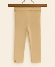 Legging Bebê/Infantil Menina [Canelada - Lisa] - Areia