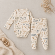 Conjunto Body Kimono + Calça com Pezinho – Recém-Nascido à 3 Meses | Blessed