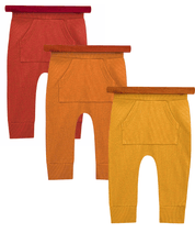Kit 3 Calças Caneladas de Outono Unissex [Canelada- Lisa] - Cores Neutras