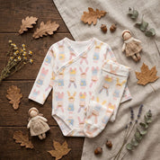 Kit: Body Kimono + Calça de Pezinho - Recém-Nascido à 3 Meses - Malha Algodão | Angela Doll