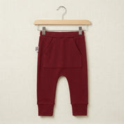 Calça Bolsão Canguru - Algodão Stretch | Merlot