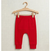 Calça Bolsão Canguru - Algodão Stretch | Vermelha